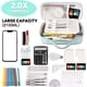 thumbnail image 2 of Estuche de gran capacidad para lápices, multifuncional, con compartimentos, para niñas y niños, para papelería, cosméticos, 2100 ml (negro)., 2 of 7