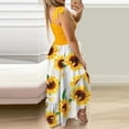 thumbnail image 2 of IROINNID Square Neck Dress For Women Sleeveless Fashion Casual Floral Pleated Sling Irregular Dress Full-Length Prints A-Line Dress, 2 of 4