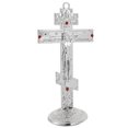 thumbnail image 1 of KAKOWELY Cruz católica de metal para escritorio, crucifijo decorativo para colgar en la pared, cruz religiosa, 1 of 4