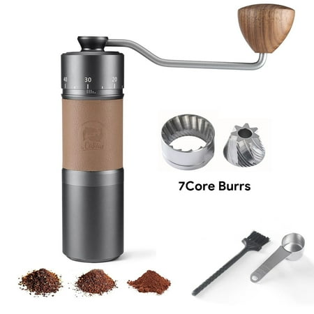 

i Cafilas Manual Coffee Grinder 420 Stainless Steel 7 Blades Black