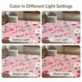 thumbnail image 6 of ODIKA 4'x6' Pink Soft Floral Elegance for Romantic Washable Area Rug Delicate Garden Motifs with Timeless Charm Non-Slip, Chair-Friendly, Flatwoven for Home Office, Under Desk, 6 of 6
