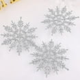 thumbnail image 3 of 24 PCS Snowflake Ornaments, Plastic Christmas Glitter Snowflake Winter Wonderland Christmas Tree Decorations, 3.9 Inch Craft Snowflakes, 3 of 6