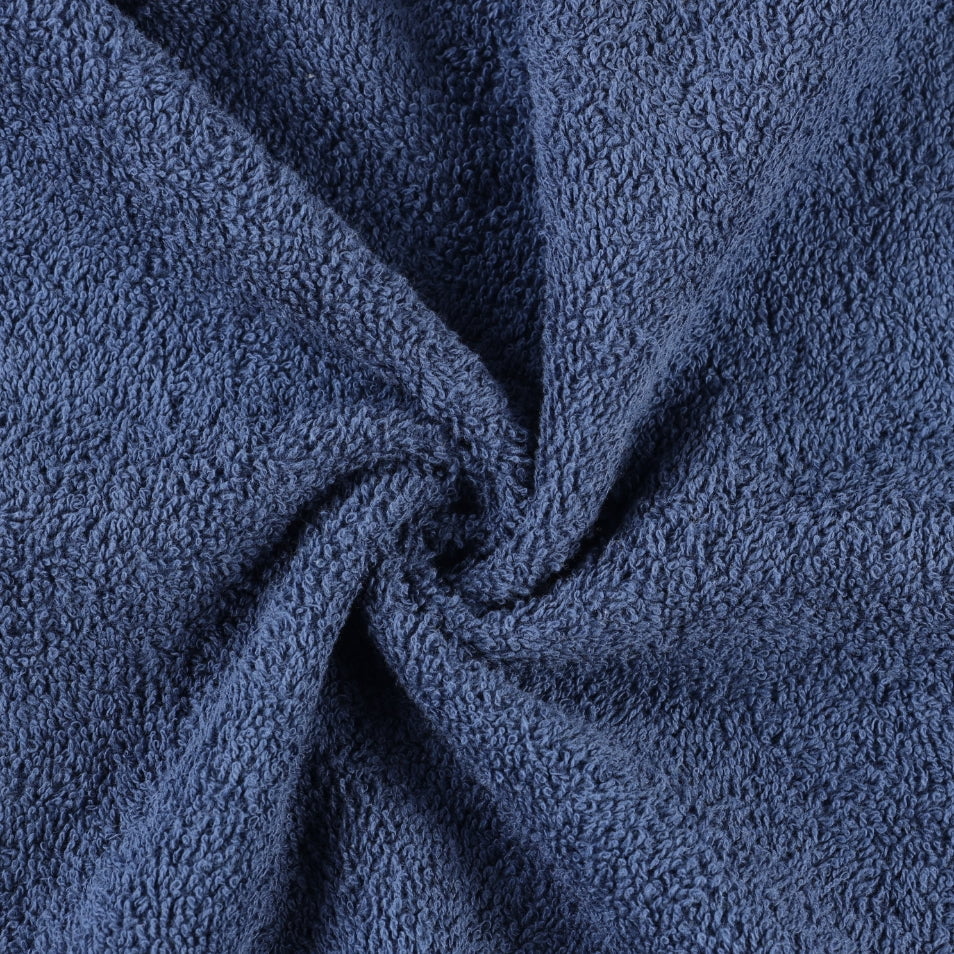 Superior Eco-Friendly Cotton Solid 12-Piece Navy Blue Towel Set