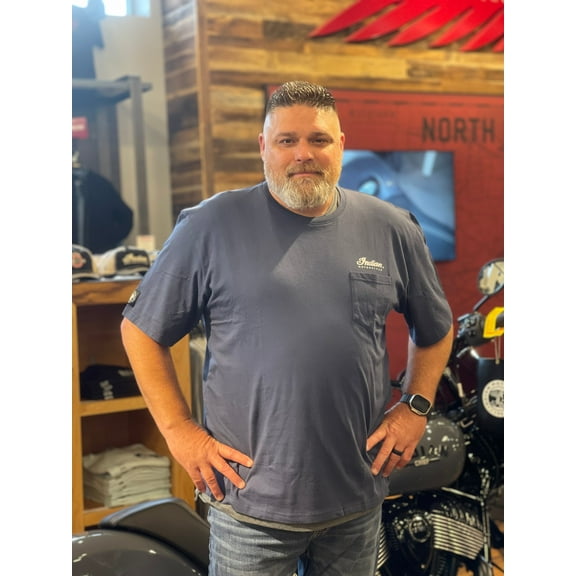 Indian Motorcycle Men's Oval Logo Tee, Navy | 2833399