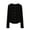 Black, variant on V-Neck Button Down Long Sleeve Cardigan Crew Neck Soft Classic Basic Knit Cardigans Lightweight Dressy Fall Tops