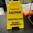 thumbnail image 4 of Dianhelloya Durable 3D Printed Acrylic Desk Sign - "Caution: High Sensory Zone" Clear Fade-Resistant Office Decor, Workplace Safety Sign, Humorous Desk Accessory for Office Cubicle or Home Workspace, 4 of 7
