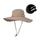 thumbnail image 2 of Gorra de pescador resistente a impactos con correa para la barbilla, gorra de playa para adultos, sombrero de pesca. Caqui, 2 of 9