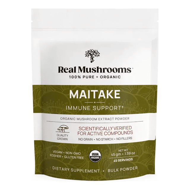 Real Mushrooms Maitake (Immune Support) | 1,000 Mg Per Serving | 45 Servings