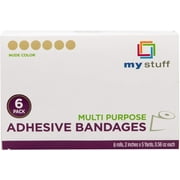 My Stuff Cohesive Bandages, 2″ Breathable Self-Adherent Medical Tape, 5 Yards of Flexible Adhesive Wrap, Pack of 6, Brown