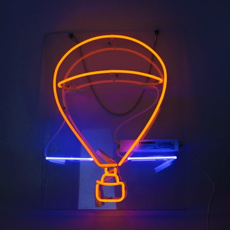 

Podol Hot Air Balloon Neon Sign Real Glass Nightlight Acrylic Backing for Handcraft Gift Birthday Party Game Room Bedroom Wall Decor 17 x14