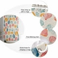 thumbnail image 5 of Shower Curtain Bathroom Set Summer Ocean Shell Colorful Waterproof Fabric Shower Curtains with Grommets&Hooks Retro Linen Coastal Nautical Theme Privacy Bath Curtain for Bathtub 72x84in, 5 of 7