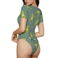 thumbnail image 2 of Fotbe Cute Yoga Frogs Body de Mujer con Cuello Redondo y Mangas Cortas, Sin Mangas Ajustado, Suave, Cómodo y Básico-X-Large, 2 of 7