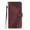 Brown, variant on Wallet Case for Xiaomi Redmi Note 14 5G with Card Holder, Cash Pocket, Kickstand, Magnetic Clasp & Wrist Strap, Geometric Texture Folio Cover Blue