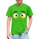 thumbnail image 1 of Blusas y camisas de manga corta con cuello redondo para niños y niñas, color liso, con estampado de expresión linda, manga corta, holgadas y cómodas, blusa para niña, 1 of 5