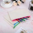 thumbnail image 2 of 12 bolsas de bricolaje en blanco, estuche de lona para lápices, bolsas de maquillaje en blanco, bolsa de lona para lápices, bolsa de cosméticos de lona a granel, bolsa de aseo de viaje multiusos de 8, 2 of 5
