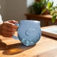 thumbnail image 3 of tamizeot Glass Textured Beach Theme Mug Handcrafted For Enjoyment Suitable For Every Drinker Wave Texture Sea Glass Wave Mug, 3 of 5
