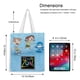 thumbnail image 5 of ChalkZone Bolso de tela con estampado de lienzo para mujer, bolsa de compras reutilizable y estética, con cremallera interior, regalo para mujer, 35 × 40 cm., 5 of 6