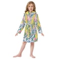 thumbnail image 6 of FORMRS Niños Bathrobe Unisex Hooded Robe Soft Plush Pajamas Sleepwear, Size 2-3T, Green Mountains, 6 of 7