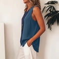 thumbnail image 5 of Favoffer Women's Boho Tops Scoop Neck Racerback Sleeveless Front Button Relax Summer Outing Leisure Outfit Solid Bohemian Vests, 5 of 8