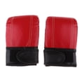 thumbnail image 3 of jinwen Gants de Kickboxing/gants d'Entraînement Mma/perforation, en Cuir PU, Respirants et Rouges, 3 of 9
