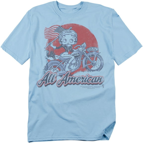 Betty Boop T-Shirt All American Biker Unisex Graphic Tee For Men & Women