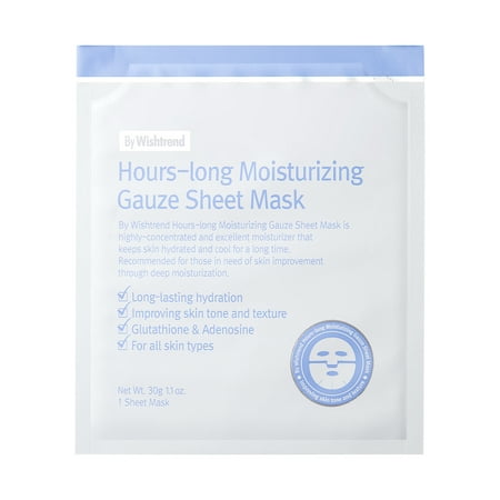 By Wishtrend Hours-Long Moisturizing Gauze Sheet Mask, 1.1 Fl