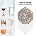 thumbnail image 6 of Lsque Cute Rabbit Pattern 4" Drink Coasters Set of 4, PVC Leather Absorbent Coasters, Table Coaster Set Decorative Coffee Cup Coasters Housewarming Gift -Octagon, 6 of 6
