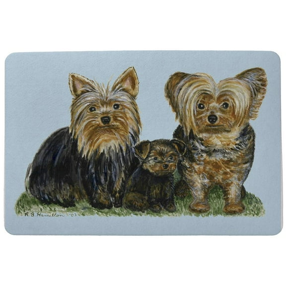 Betsy Drake Interiors Yorkies Door Mat 18x26