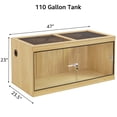 thumbnail image 6 of Unipaws 110 Gallon Reptile Tank, Large Natural Reptile Enclosure Terrarium with Glass Sliding Doors and Lock for Lizards and Snakes, Natural, 6 of 9