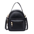 thumbnail image 2 of Mochila femenina Pu correas extraíbles correas para hombros ligeras y prácticas mini correas para mujeres pequeñas mochilas código libre negro, 2 of 9