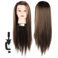 thumbnail image 2 of Cabeza de maniquí profesional para entrenamiento de peluquería, para peinado y trenzado, 65 cm, 2 of 14