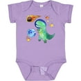thumbnail image 3 of Inktastic Tyrannosaurus Rex Vs. Meteor Fun Space Dinosaur Boys or Girls Baby Bodysuit, 3 of 5