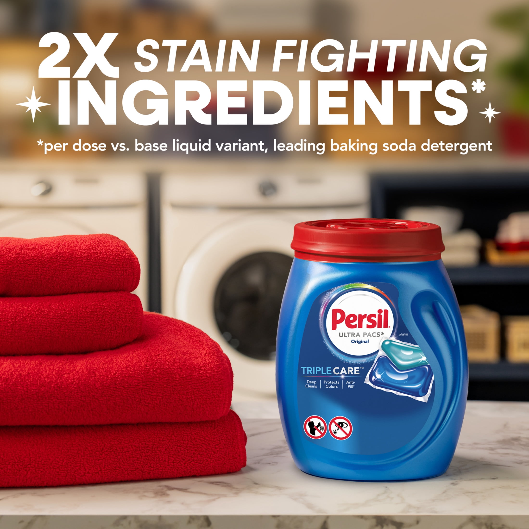 Persil Ultra Pacs Deep Clean Laundry Detergent, Original, 42 Count