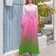 thumbnail image 3 of Vestido largo degradado de blanco a rosa a verde Vestido mujer ropa de verano para mujer Vestidos de mujer verano Vestido largo mujer, 3 of 4