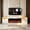 White, variant on 70" Gray Engineered Wood TV Stand with 36" Fireplace & Marble Top
