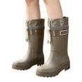 thumbnail image 2 of Mfakffe Women's Mid Calf Rain Boots Cuff Waterproof Garden Shoes Anti-slipping Rainboots For Women Lightweight Rain Shoes, 2 of 5