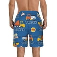 thumbnail image 3 of Kll Construction Vehicles Men'S Casual Summer Beach Shorts Hawaiian Shorts With Pockets-Large, 3 of 9