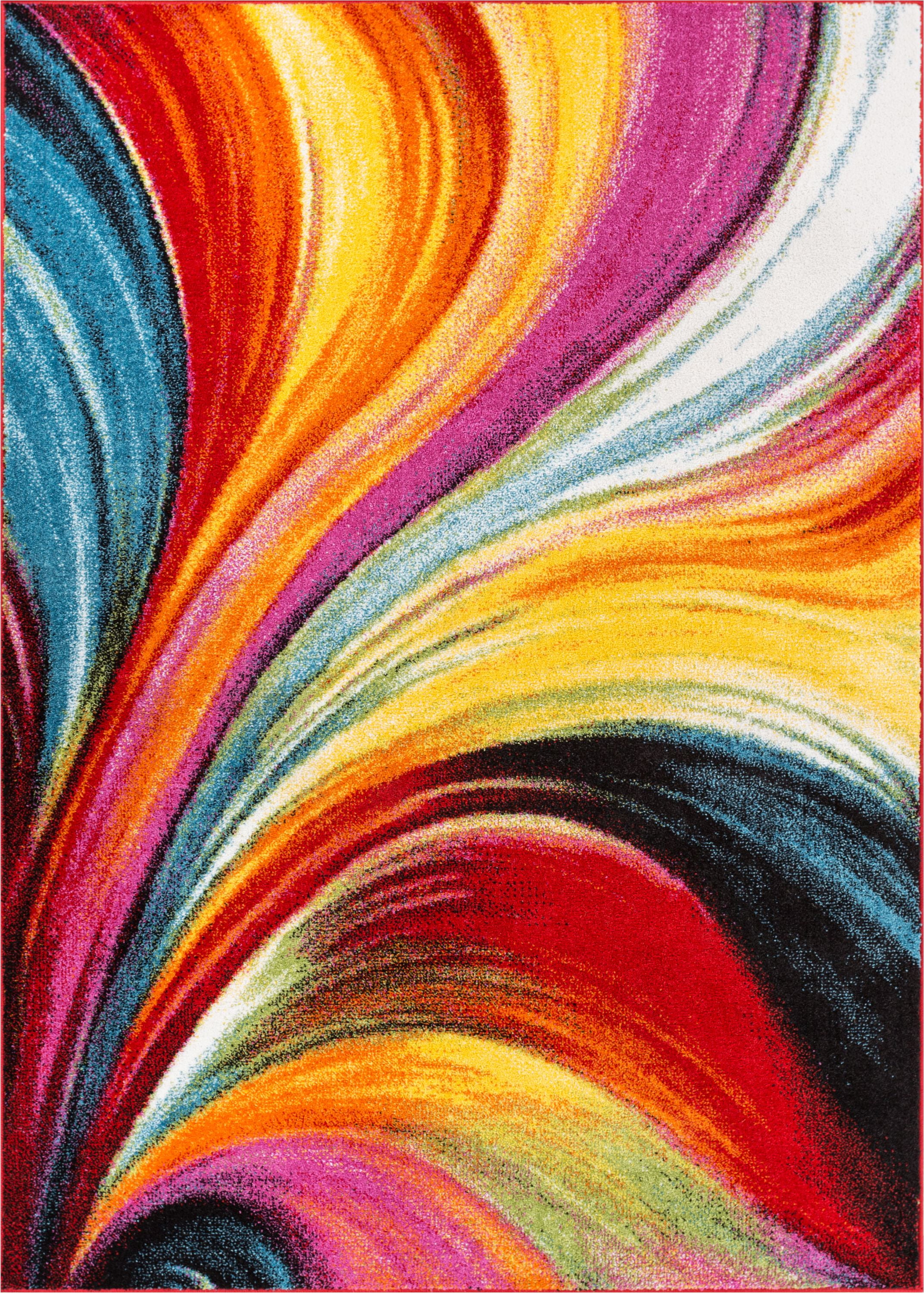 Well Woven VI41-5 Pleasure Modern Bright Rug, Multicolor - 5 ft. 3 in. x 7 ft. 3 in.