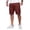 Wine, variant on Zimjoy Men's Knee Length Cargo Shorts Elastic Drawstring Waist Multi Zipper Pocket Casual Work Outdoor Summer Walking Shorts Khaki L