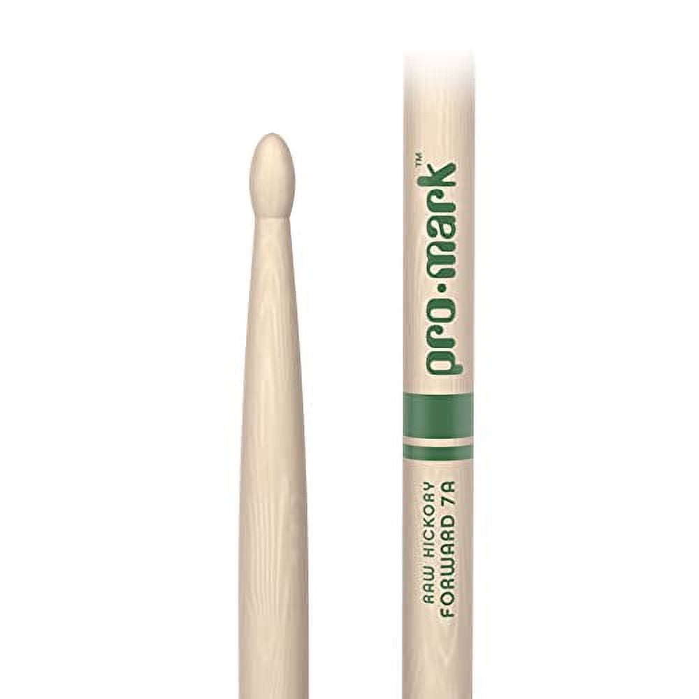 ProMark Classic Forward 7A Raw Hickory Drumsticks, Oval Wood Tip, One Pair One Pair Classic, Forward 7A - Raw, Wood Tip Raw, Wood Tip
