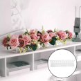 thumbnail image 1 of Florero rectangular de acrílico con agujeros Florero decorativo de arreglo floral largo bajo moderno para fiesta Oficina Dormitorio Decoración de mesa 60cm Macarena florero de acrílico, 1 of 8