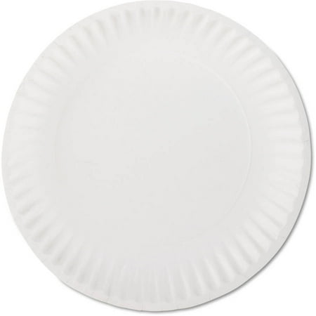 AJM Packaging Corporation White Paper Plates, 9" Diameter, 100/bag, 10 Bags/carton