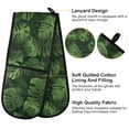 thumbnail image 4 of Dailycode Double Sided Oven Mitt with Loop Heat Resistant Kitchen Long Potholders 7" x 35" 3d Monstera Leaves, 4 of 6