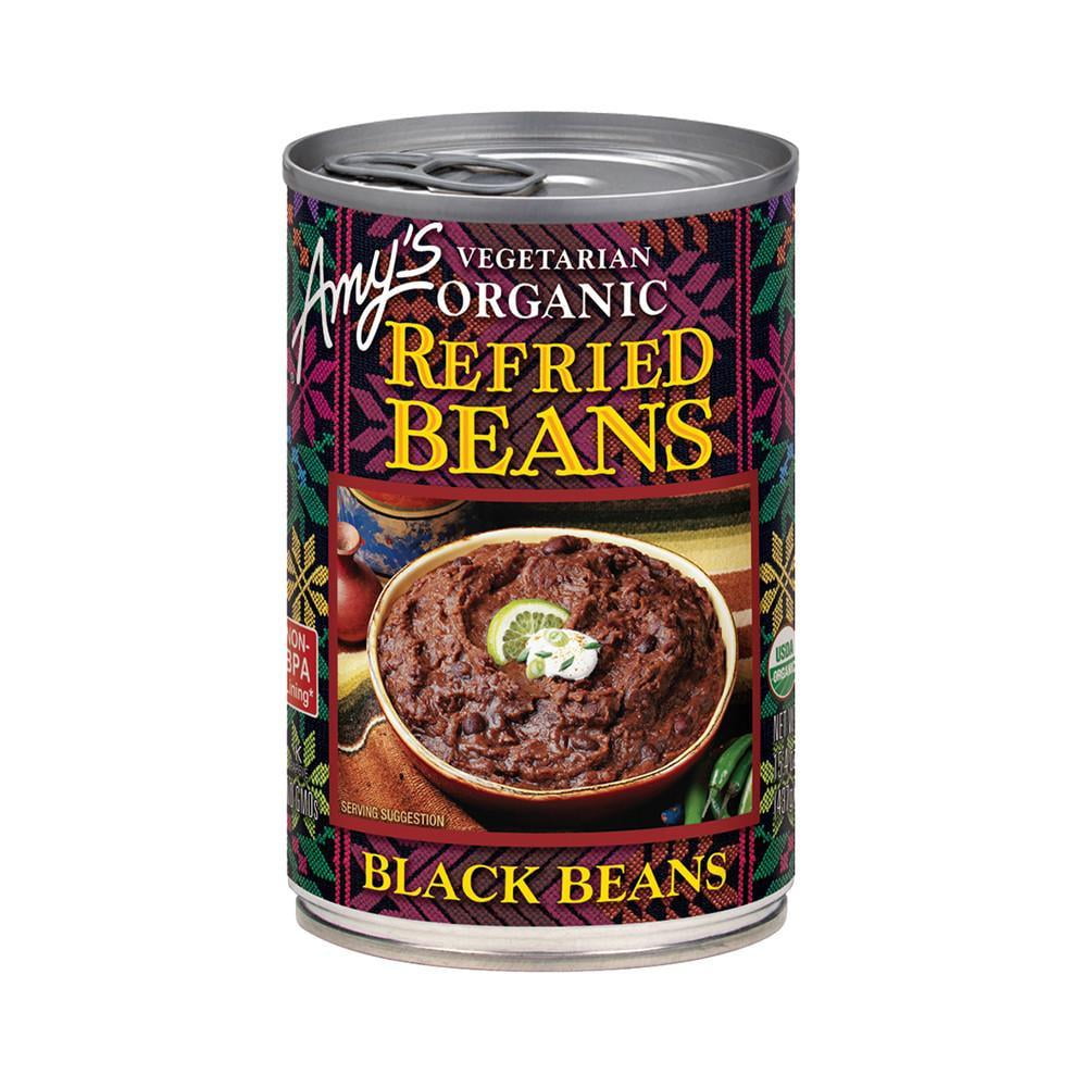 Amy's organic vegetarian refried black beans, 15.4 oz (pack of 12