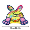 thumbnail image 3 of Velvet Easter Welcome Mat for Living Spaces—Non- Absorbent Carpet Rug 90cm with Bunny Design Durable Floor Protector Stylish Piece for and Home, 3 of 7