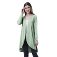 thumbnail image 1 of Moomaya Womens Full Sleeve Hi-Lo Shrug Rounded Hem Long Cotton Summer Cardigan, 1 of 7