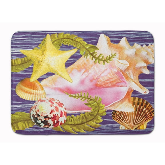 Conch And Starfish Machine Washable Memory Foam Mat