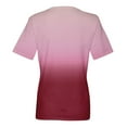 thumbnail image 4 of Tshirts Women Trendy Women's V-neck Short-sleeved Fashionable Gradient Printed Top, 4 of 5