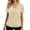 A-Beige657, variant on XIAONU Ruched Front Tees for Women Raglan Short-Sleeve Daily Casual Shirts