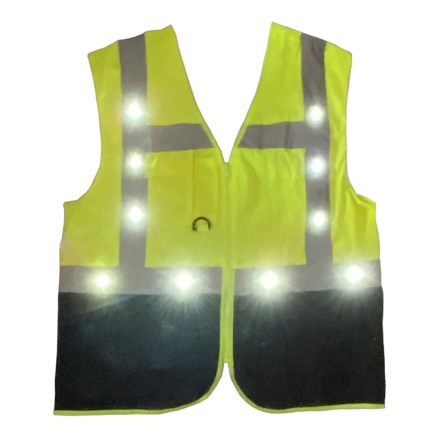 High Visibility Safety Vest with LED Lights